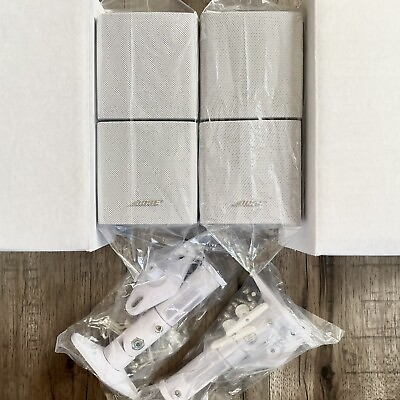 #ad 2 Bose Mint Double Cube Speakers amp; Mounts White DoubleShot Lifestyle Acoustimass $228.50