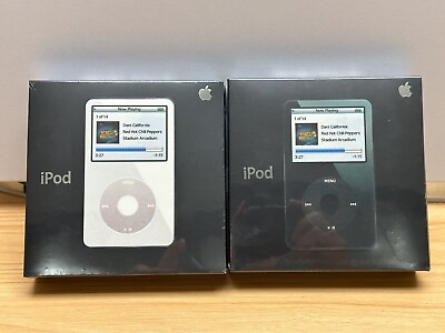 #ad New Apple iPod Classic Video 5th Gen 30 60 80 128GB A1136 Black White Sealed $85.00