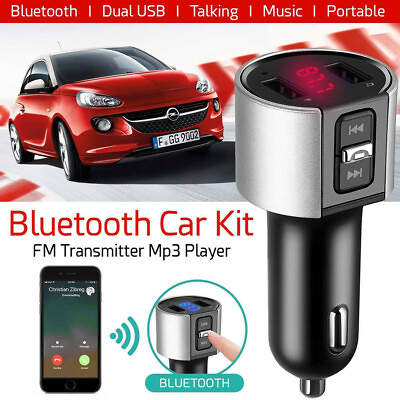 #ad Bluetooth 5.0 Wireless FM Transmitter MP3 Player Radio 2 USB Car Charger Adapter $3.88