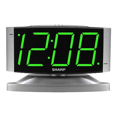 #ad SHARP Home LED Digital Alarm Clock – Swivel Base Outlet Powered $21.99