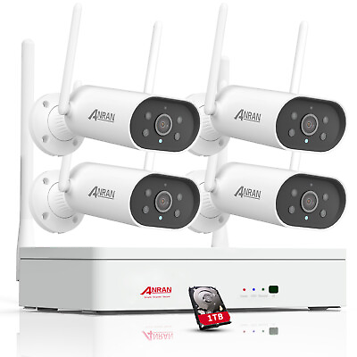 #ad Audio Outdoor Wireless Security WiFi Camera System CCTV 5MP HD NVR With 1TB HDD $229.99