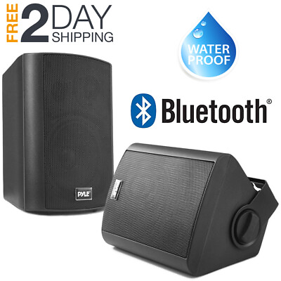 #ad Patio Speakers Bluetooth Pair System Wireless Weatherproof Indoor Outdoor Deck $156.99