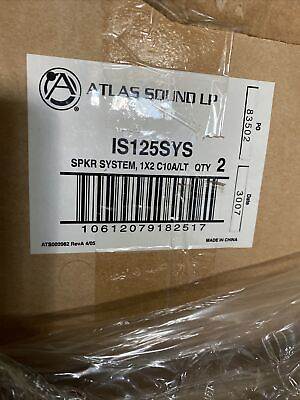 #ad Atlas IS125SYS Sound Ceiling Speakers 1#x27; X 2#x27; DROP TILE Box Of 2 $160.00