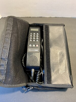 #ad Vintage Motorola Car Bag Phone In Leather Case SCN2398A CellularOne WORKS $45.00
