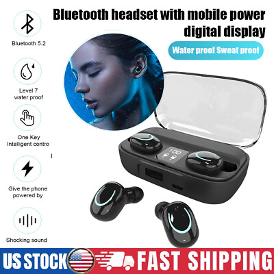#ad Wireless IPX7 Waterproof For Samsung Bluetooth Earbuds Android Iphone Earphone $13.29
