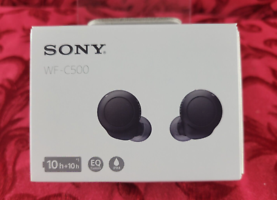 #ad Sony: BLUETOOTH EARBUDS Black WF C500 Wireless w Mic Water Resistant $67.99