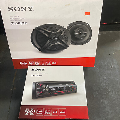 #ad Sony car radio bt sony 6 9” pair 420w door speakers $229.00