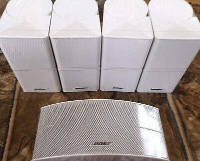 #ad 5 Mint Bose Jewel Double Cube Speakers Includes Center Channel Horizontal White $431.96