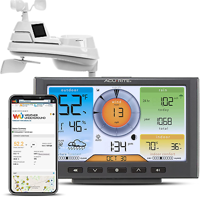 #ad 5 In 1 Home Weather Station WiFi Connection To Weather Underground Temperature H $154.06