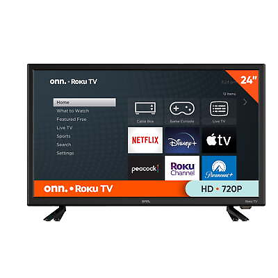#ad Onn 24quot; Inch 720p HD 60Hz LED Smart Roku TV 60HZ Wifi HDMI USB Aux Optical $59.08