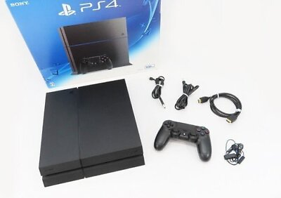 #ad PlayStation 4 PS4 Jet Black CUH 1200 AB01 HDD 500GB Console SONY With box $148.99