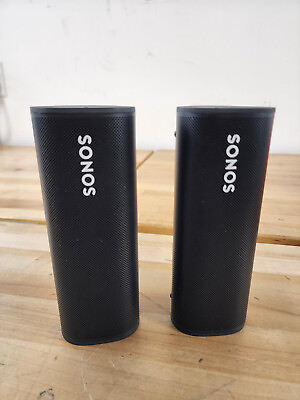 #ad 2 PACK Sonos Roam S27 Black Bluetooth Speaker For Parts Not Working $79.99