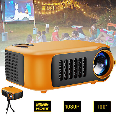 #ad Smart Projector LED 1080p 1500 Lumen Portable Beamer Mini Theater Cinema Video $33.99