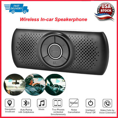 #ad Wireless Bluetooth Auto Sun Visor Hands Free Car Kit Speakerphone Speaker Phone $17.66
