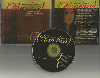 #ad MAIA SHARP Broken w REVIEW QUOTES 1997 PROMO Radio DJ CD Single MINT USA $24.99