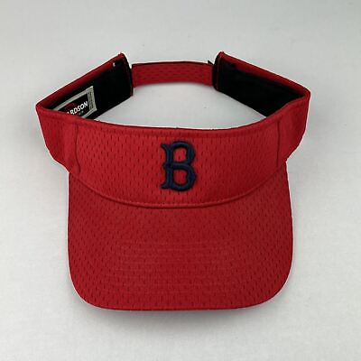 #ad Boston Redsox Hat Red Mesh Baseball Visor Hat Richardson Adjustable NEW $8.27