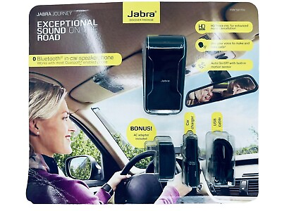 #ad Jabra JOURNEY HFS003 Bluetooth In Car Hands Free Speakerphone New In Box $44.99