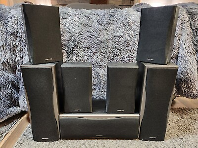 #ad Onkyo 7 Surround Sound Speakers SKC SKF SKM SKB 550. 130 watts 8ohm $67.99
