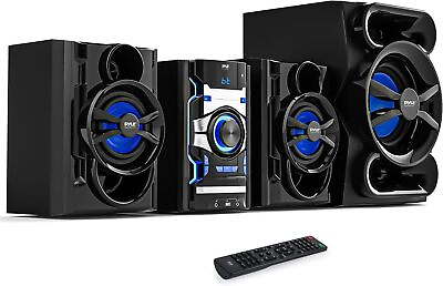#ad Pyle Wireless Bluetooth Stereo Shelf System 800W CD amp; DVD Player for Home Audio $398.24
