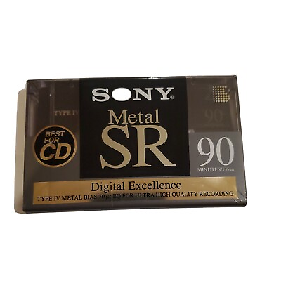 #ad SONY METAL SR 90 TYPE IV BLANK CASSETTE TAPE 1 SEALED .MADE IN JAPAN. $29.95