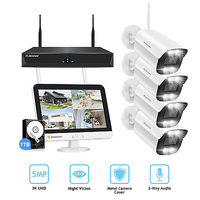 #ad Wireless Security Camera System Outdoor Home 5MP 10CH With 1TB Hard Drive WiFi $309.99