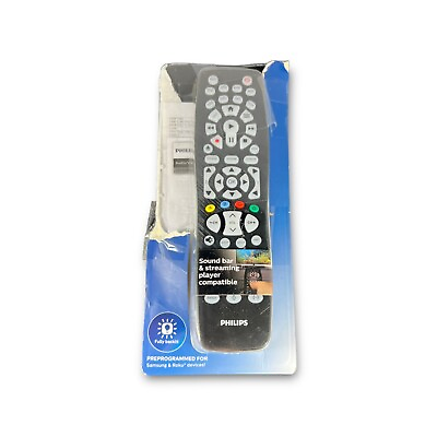 #ad Philips 8 Device Elite Plus Backlit Universal Remote Control Brushed Black $8.79