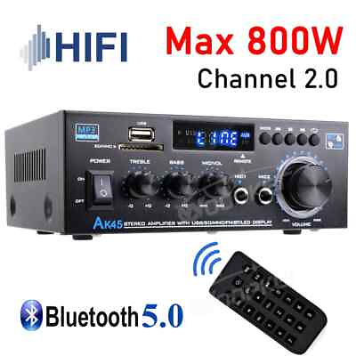 #ad HiFi Digital Amplifier Bluetooth Surround Sound AMP Speaker for Home Car New $63.50