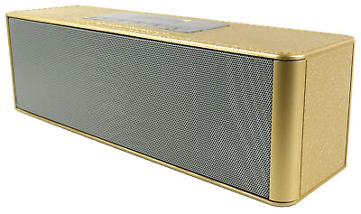 #ad Portable Rechargeable Loud Outdoor Speaker AUX Car USB Bluetooth Gold PC Speaker $22.95