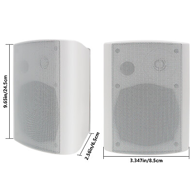 #ad Herdio 200 Watts 5.25quot;Indoor Outdoor Patio Deck Speakers Wall Mount System US $59.99