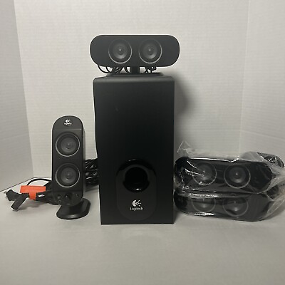 #ad Logitech X 530 5.1 Surround Sound System with 1 Subwoofer 4 Speakers $80.00