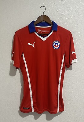 #ad De Chile Puma Soccer Jersey Home 2014 2015 Adult Size Medium Red Mens $49.99