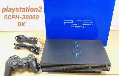#ad Excellent PlayStation2 PS2 Console black SCPH 30000 Sony with box $80.75