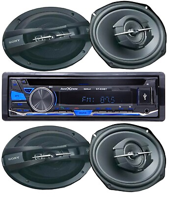 #ad 2x SONY 6quot;x9quot; XS GTF6938 Car Speakers SoundXtreme 1 DIN Bluetooth Car Receiver $189.00