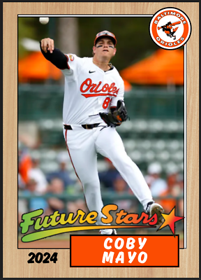 #ad 2024 Coby Mayo Future Stars MLB Rookie 87 Style Baltimore Orioles #23 $6.99