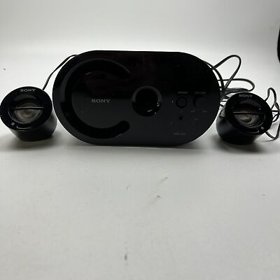 #ad Authentic Sony SRS D25 portable 2.1 speaker system Black PC Speakers $44.99
