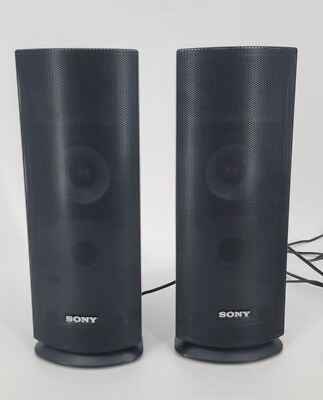 #ad Lot Of 2 Sony Black Surround Sound Speakers System Model SS TSB111 $20.00