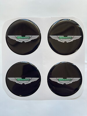 #ad Set of 4 pcs Aston Martin Center Wheel Cap Stickers Decal Rims Emblem Gas Tank $38.50