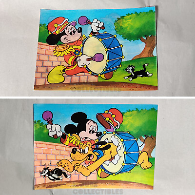 #ad #ad Vintage 1970s Disney Lenticular Postcard Mickey Mouse Pluto TOPPAN TOP STEREO $54.99