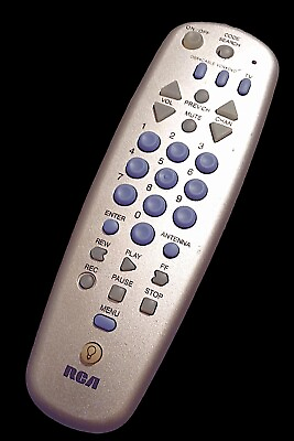 #ad RCA RCU300TMS Universal Remote Control DBS Cable VCR DVD TV Silver $11.99