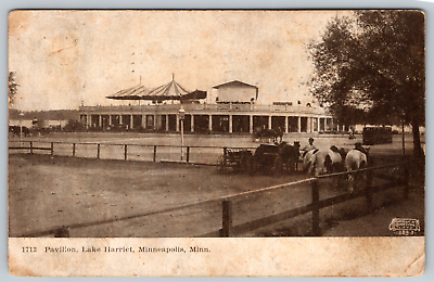 #ad c1900s Pavilion Lake Harriet Minneapolis Minnesota Antique Postcard $9.99