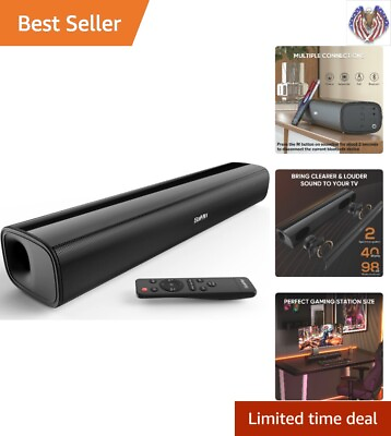 #ad TV Sound Bar 40 Watts Surround Sound System Bluetooth Optical AUX Connection $53.99