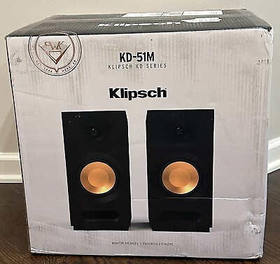 #ad Klipsch KD 51M Bookshelf Speaker Pair Black $129.09