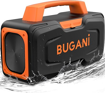 #ad BUGANI Portable Wireless Speaker Waterproof Support Mic AUX USB for Party Pool $48.99