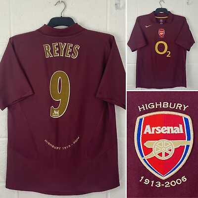 #ad Arsenal Football Shirt Jersey Mens Size Large Vintage 2005 2006 Reyes 9 Home Top GBP 179.99