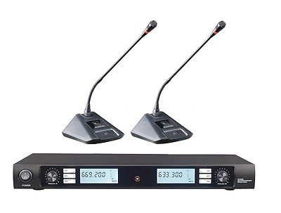 #ad uhf Wireless microphones Systems Dual Conference Microphone For Shure Vocal Mic $179.79