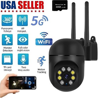 #ad Wireless Security Camera System Outdoor Home 5G Wifi Night Vision Cam 1080P HD $29.99