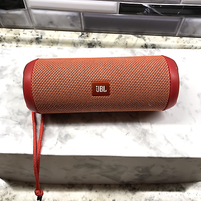 #ad JBL Flip 3 Portable Speaker System Red Tested Works Has Small Flaw See Pictures $39.99
