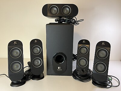 #ad Logitech X 530 5.1 Surround Sound System with 1 Subwoofer 5 Speakers Tested $83.60