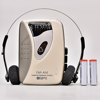 #ad Vintage Working GPX Stereo Cassette Player AM FM Radio C3125 Headphones $13.00