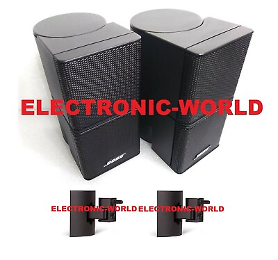 #ad MINT Pair of BOSE Jewel Double Cube Speakers amp; Wall Mounts Lifestyle Black $189.99